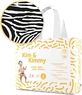 Couches kim & kimmy - taille 6, 15-20 kg, quantité 38 zèbre