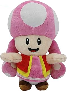 Poupée en peluche en forme de champignon joyo toadette, rose, taille 18 cm.