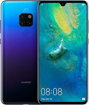 Téléphone double sim huawei mate 20 - 128 go, 4g lte, bleu
