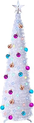 Arbre de noël pop-up de 5 pieds avec 50 lumières de minuterie