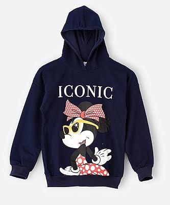 Sweat à capuche minnie mouse pour grandes filles - bleu marine, 8-9 ans