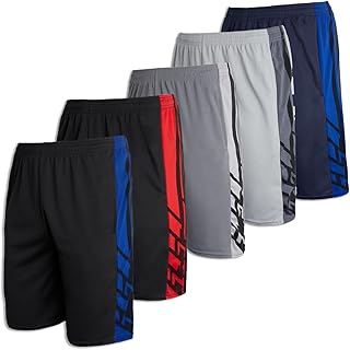 Lot de 5 shorts de performance active sports avec poches pour hommes real