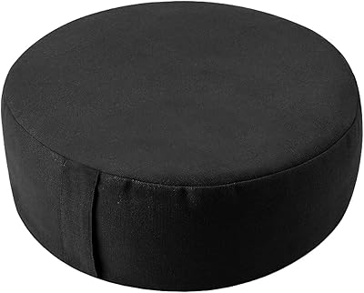 Oreiller de méditation en sarrasin, oreiller de méditation rond zabuton, coussin de yoga, oreiller de sol, housse à fermeture éclair en coton biologique, oreiller à genoux. Diaytar Sénégal : Achetez plus, dépensez moins