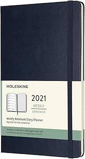 Agenda hebdomadaire moleskine 12 mois pour 2021, couverture rigide, taille l (5" x 8,25") bleu saphir dhb2012wn3y20. Diaytar Sénégal : Large gamme, petits prix, grande satisfaction