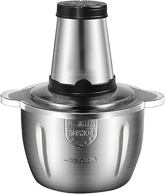 Hachoir à viande électrique mobodi 2l, robot culinaire multifonction en acier inoxydable