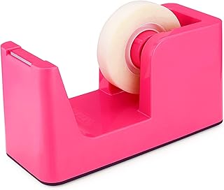 Dévidoir de ruban adhésif de bureau appel simplework, rose, 1 pouce, base lestée