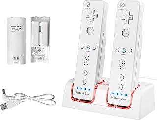 2 piles rechargeables pour télécommande wii, batterie techken 2 x 2800 mah