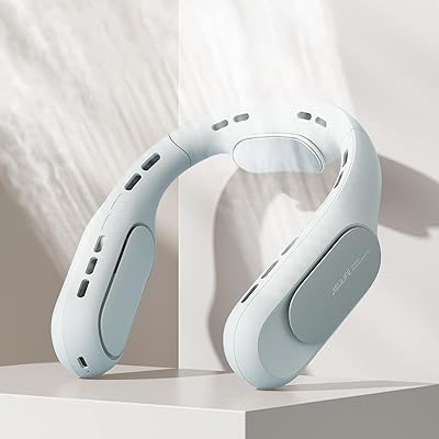 Ventilateur de cou jesolife ventilateur portable mains libres rechargeable à piles