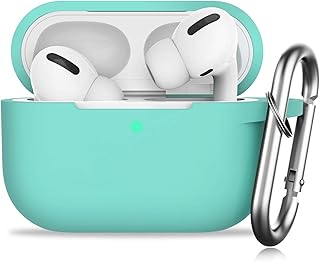 Coque airpods pro avec porte-clés, protection complète antichoc en silicone souple, compatible avec apple airpods pro, pour femmes, hommes et filles, lumière led avant visible, vert menthe. Diaytar : Vivez l'expérience du shopping malin