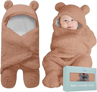 Couverture d'emmaillotage pour bébé milo bleue | en peluche super douce bébés