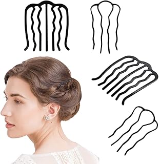 4 pièces peignes latéraux pour cheveux pinces à cheveux noires épingles bâtons outil