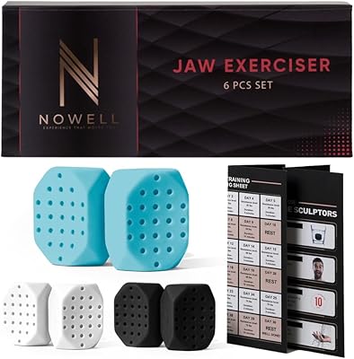 Exercice de mâchoire pour hommes et femmes 6 pièces de toner en silicone