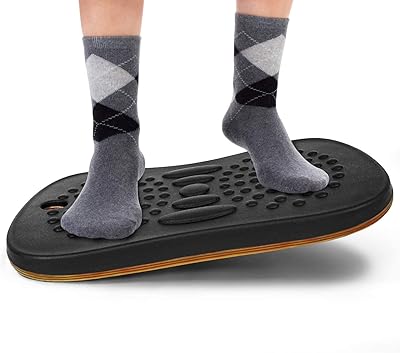 Yes4all planche d'équilibre oscillante pour bureau debout/coussin en mousse anti-fatigue - tapis