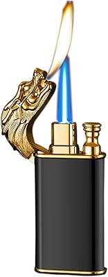 2022 nouveau briquet dragon, briquet torche unique remplaçable avec flamme douce/jet, briquet à