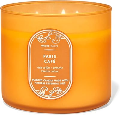 Bath & body works, bougie à 3 mèches white barn aux huiles essentielles