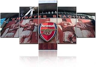 Qqyyyt art mural noir et blanc 5 toiles arsenal football club peinture maisons