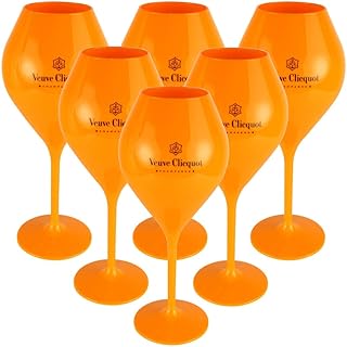 Veuve clicquot vcp rich coupe acrylique jaune champagne jaune ensemble de verres de piscine maxi (6pcs, 600ml). Diaytar : L'excellence du service, la douceur des prix
