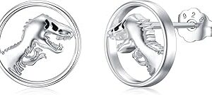 Boucles d'oreilles dinosaure en argent sterling 925 hypoallergénique dino t-rex boucles d'oreilles à tige bijoux dinosaure cadeaux pour femmes filles, argent sterling. Des économies garanties sur chaque commande avec Diaytar