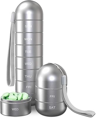 Wesfenly pilulier hebdomadaire boîte à pilules portable en métal 7 jours récipient étanche pour contenir. Diaytar : Où chaque achat est une victoire pour votre budget