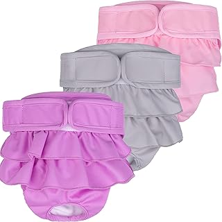 Couches pour chiots pour chiennes, pantalons thermiques lavables et réutilisables très absorbants