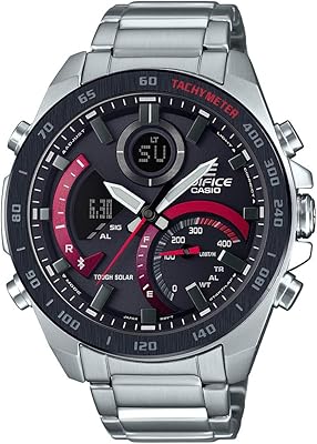 Montre analogique-numérique pour homme avec cadran noir - ecb-900db-1adr (ex499), noir, bracelet