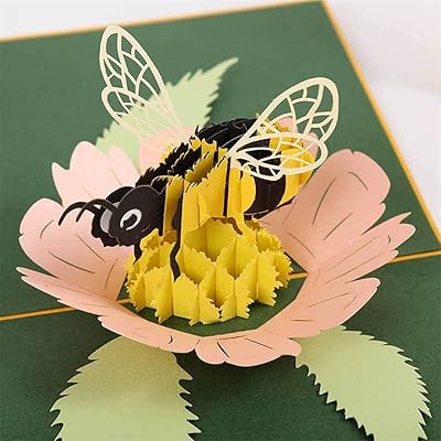 Carte de vœux pour la fête des mères, carte 3d, carte pop-up bourdon