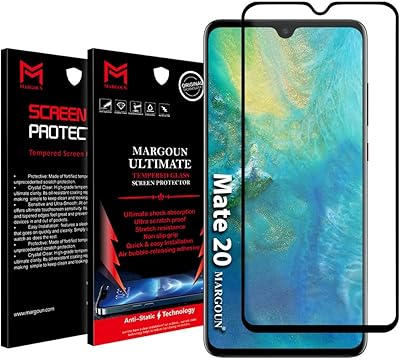 Margoun protecteur d'écran en verre trempé compatible avec huawei mate 20