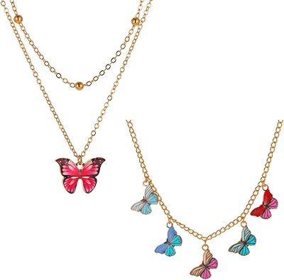 Ensemble de boucles d'oreilles papillon plaqué or avec perles et pierres élégantes