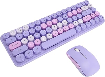Ensemble clavier sans fil et souris optique modernes, coloré, mignon, silencieux, confortable, fin