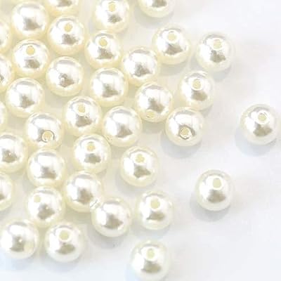 Perles de vêtement - perles rondes en fausses perles en abs avec trous