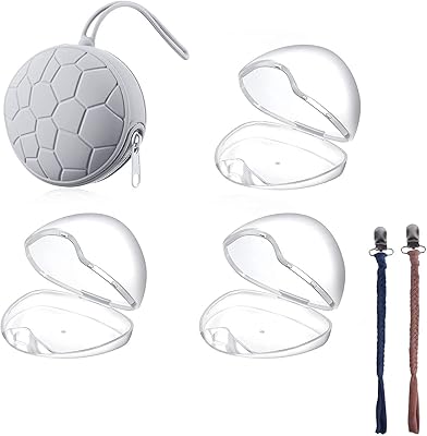 Ensemble de 6 étuis porte-sucette comprenant 1 couvercle porte-sucette en silicone