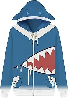 Hololeaf anglais vtuber gawr gura cosplay chemise sweat à capuche imprimé 3d hommes