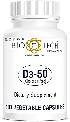 Vitamine d3 pharmaceutique bio-tech (d3-50 50 kui, 100 végétarien)