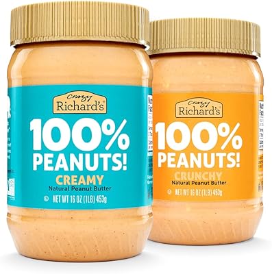 Pack de variétés de beurre de cacahuète 100 % naturel, crémeux et croquant