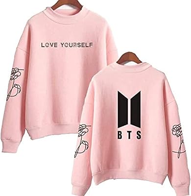 Sweat-shirt à manches longues et col rond pour femme avec imprimé