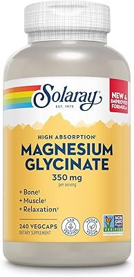 Solaray glycinate de magnésium à haute absorption 350 mg 240 vegaps