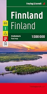 Carte routière de la finlande au 1:500 000