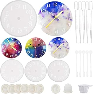 Olycraft 60 pièces moule en résine chiffres romains constellation moule en silicone, ensemble