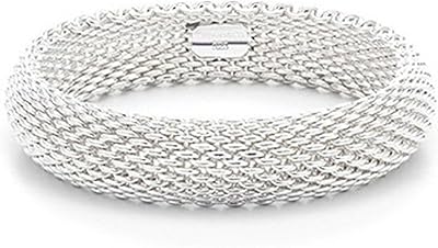 Bracelet ivyrise plaqué argent sterling 925, bijoux à grande chaîne plate latérale, bracelet