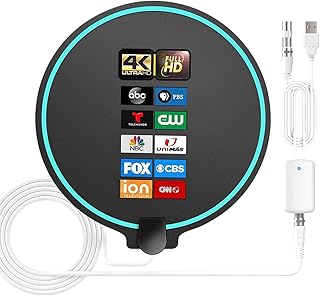 Antenne de télévision numérique intérieure freeview 4k 1080p hd vhf uhf pour chaînes