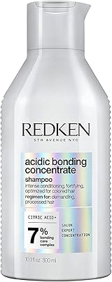 Le shampooing concentré redken acidic bonding renforce les liaisons, répare les dommages