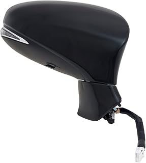 Rétroviseur côté passager lexus es350, es300h, noir, ptm, avec clignotant, lampe encastrée, pliable