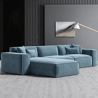 Ensemble de canapés sectionnels de luxe en forme de l au design moderne