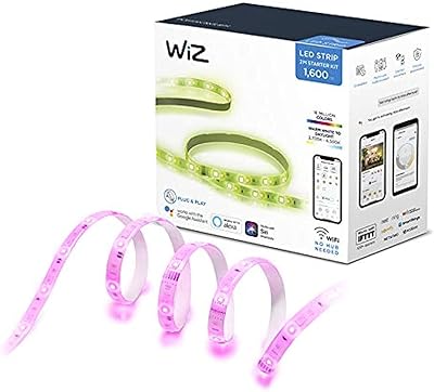 Bande led intelligente multicolore wizz avec kit de pilote, bande de 2 mètres