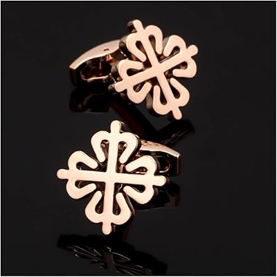 Boutons de manchette à nœud chinois en or rose pour fête de mariage