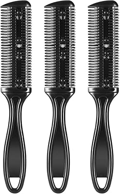 3 pièces loroz peigne de rasage double face peigne amincissant pour hommes utilisation