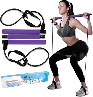 Bâton de yoga à domicile avec bande de résistance pilates avec barre d'exercice