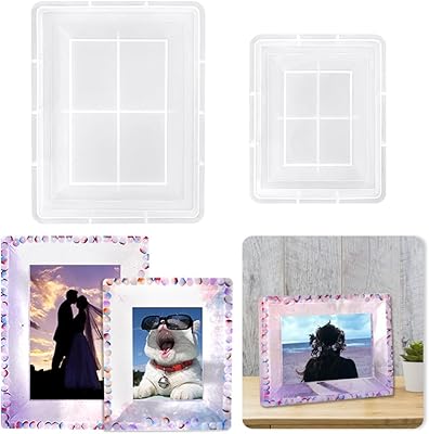 Resin world lot de 2 moules rectangulaires en résine pour cadre