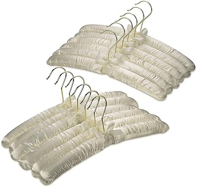 Cintre antidérapant tissu satiné doux et épais sans bavures avec crochets dorés