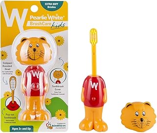 Brosse à dents pour enfants perley white avec couvercle - multicolore